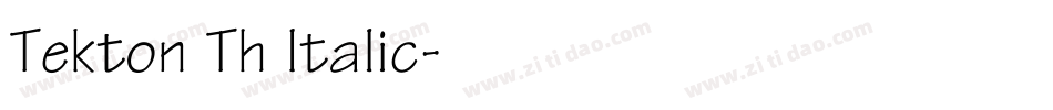 Tekton Th Italic字体转换